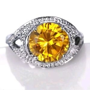 14k white gold ring size 7 (14k stamped) new